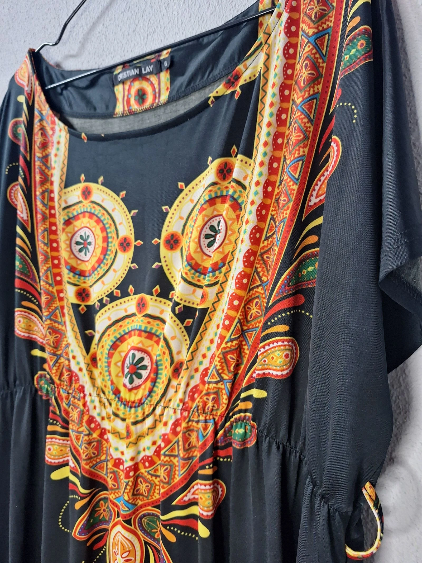 Boho dress Christian Lay ethnic print size 44 XL – photo 2